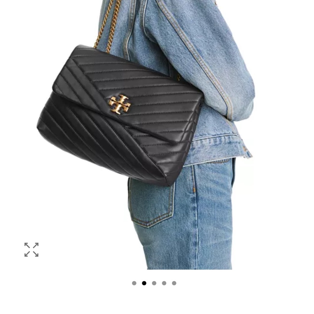 Tory Burch Beige Quilted Shoulder Bag